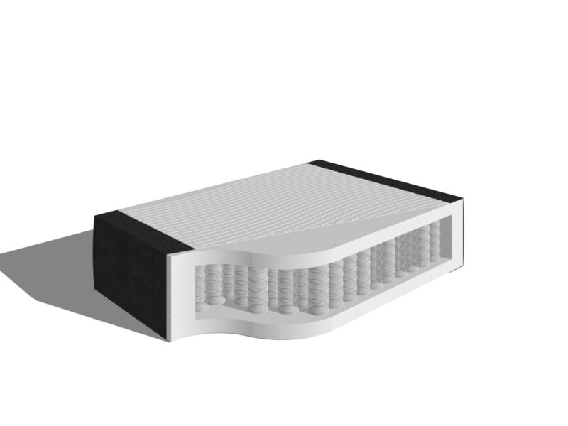 Pocketveermatras doorsnede boxspring