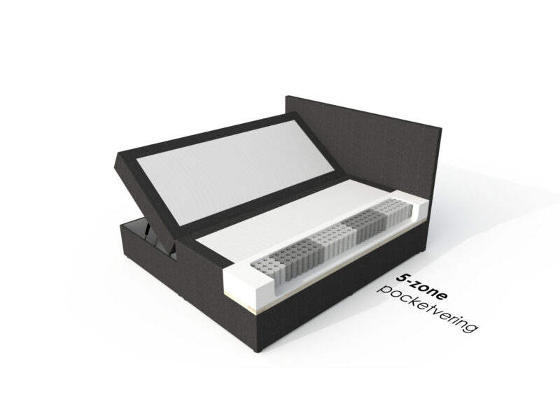 Doorsnede boxspring met opbergruimte Vilsteren